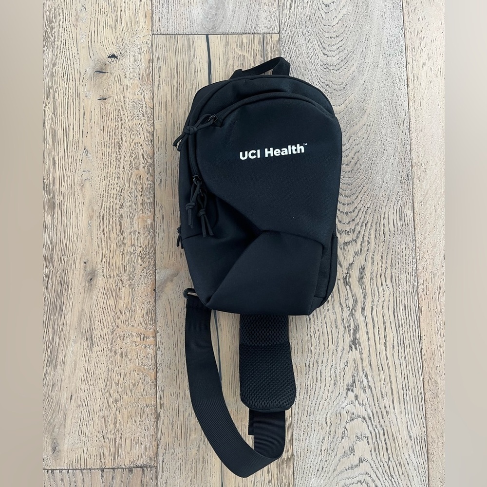 UCI Irvine Health Sling Backpack Black Crossbody Daypack